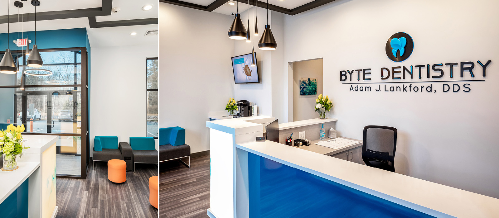 Byte Dentistry reception area and waiting room