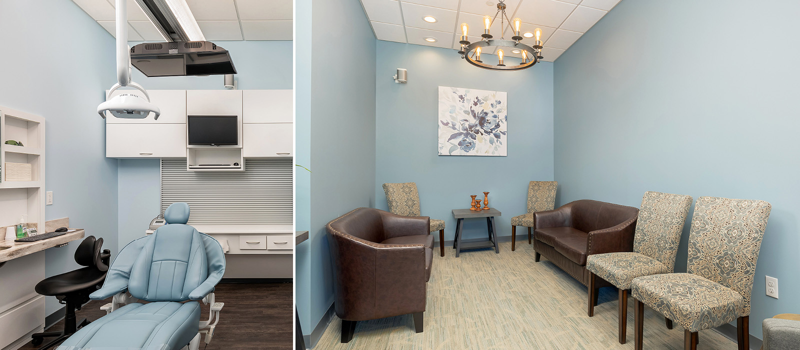 Dental Design of New England treatment area and waiting room