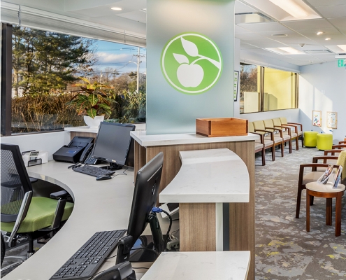 Scituate Family Dental patient waiting area and front desk