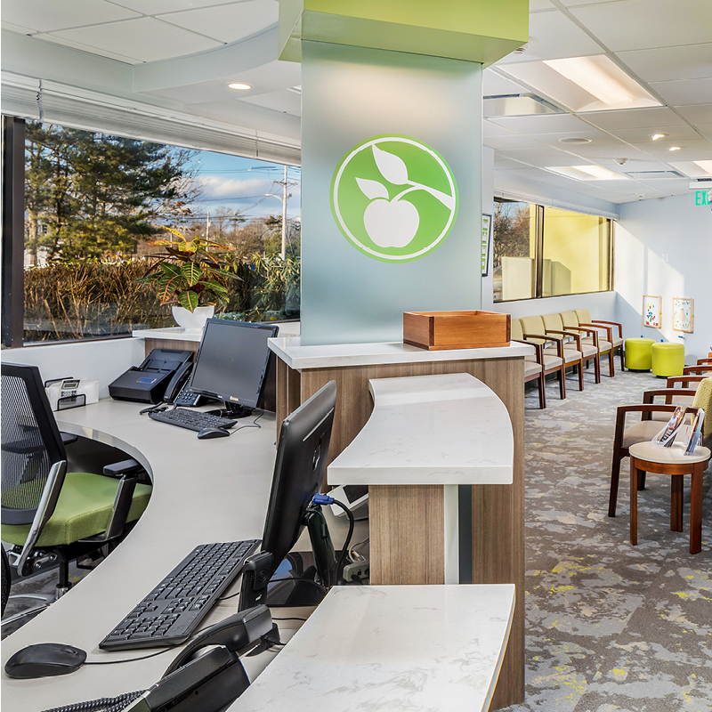 Scituate Family Dental patient waiting area and front desk